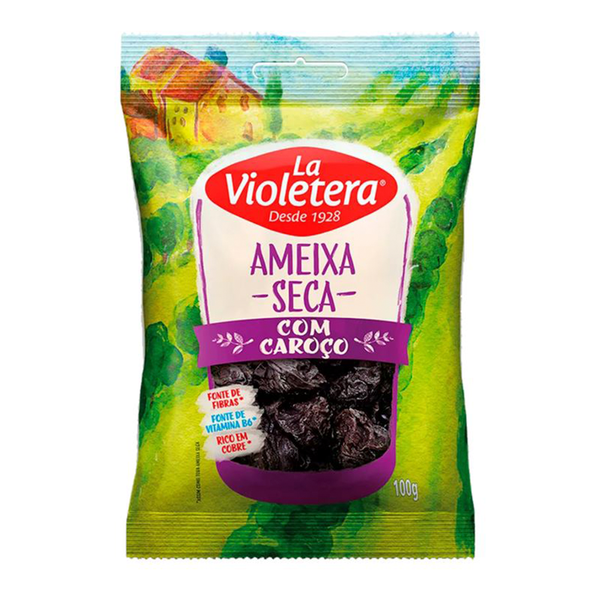 Ameixa Seca La Violetera 100g C/Caroço