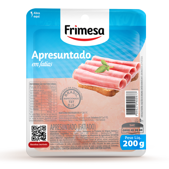 Apresuntado Frimesa 200g Fatiado