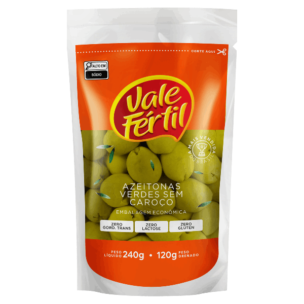Azeitona Verde 120g Vale Fértil S/Caroço