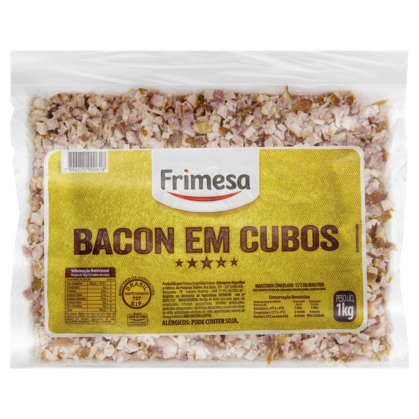 Bacon Frimesa 1kg Cubos Congelados