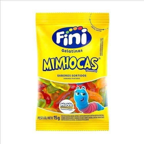 Bala Gelatina 15g Fini Minhoca Brilho