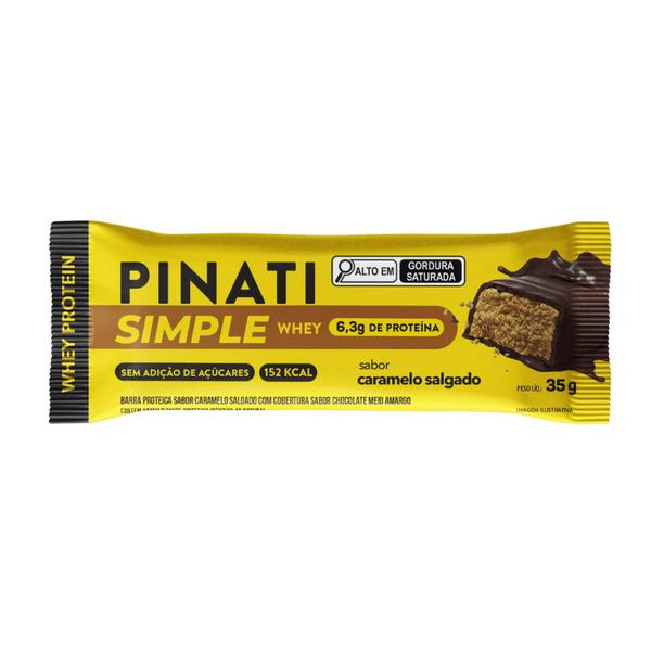 Barra Simple Whey Pinati 35g Caramelo Salgado