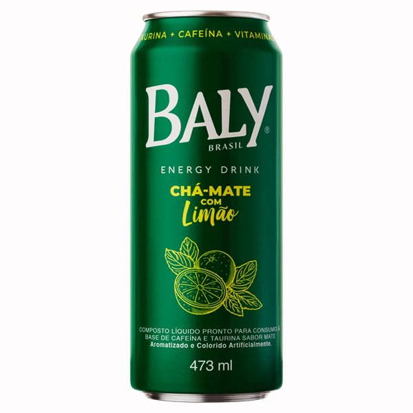 Bebida Energética Baly 473ml Chá Mate C/Limão
