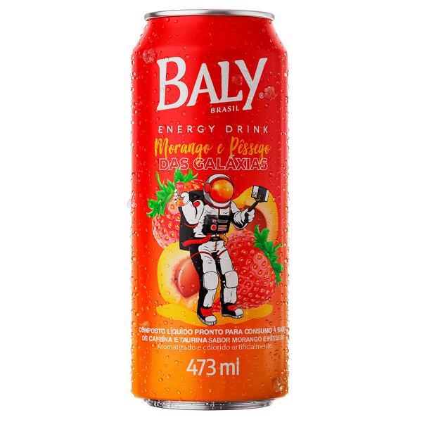 Bebida Energética Baly 473ml Morango e Pêssego