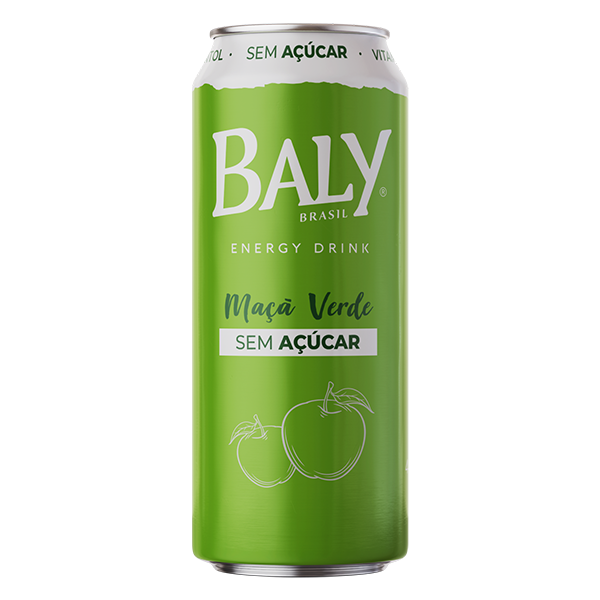 Bebida Energética Baly 473ml Zero Açúcar Maça Verde