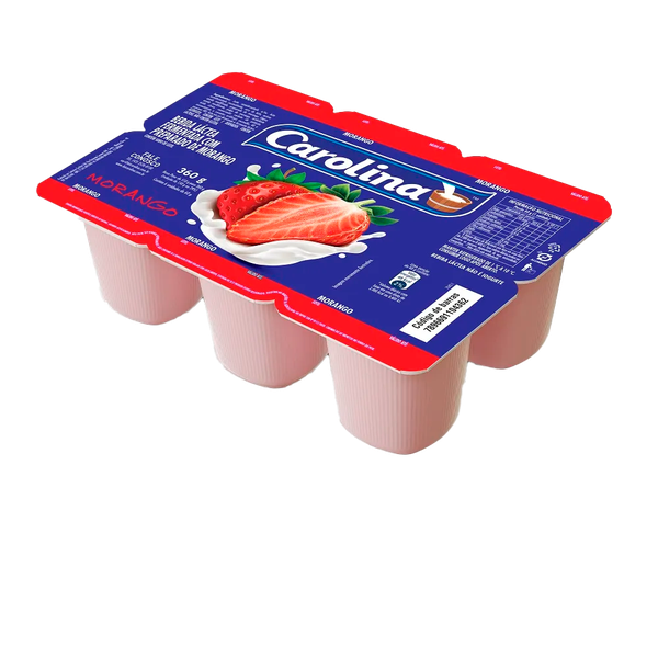 Bebida Láctea Carolina 360g Morango