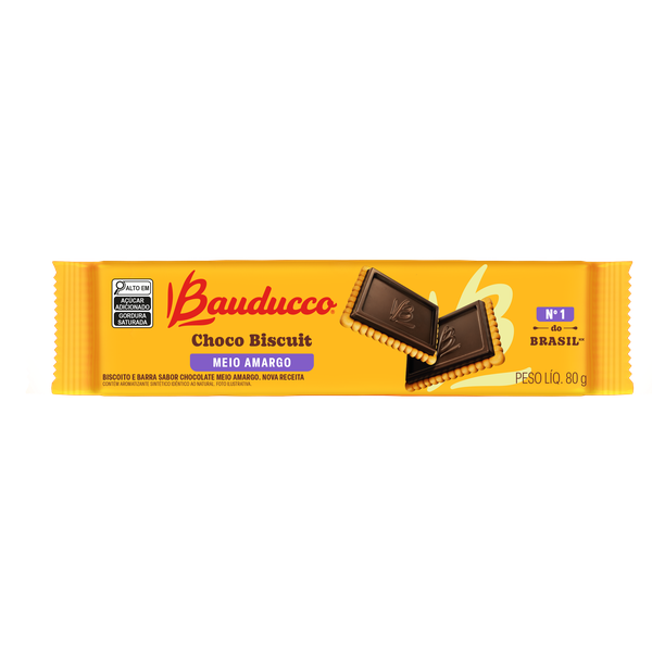 Biscoito Bauducco Chocobiscuit 80g Ao Leite