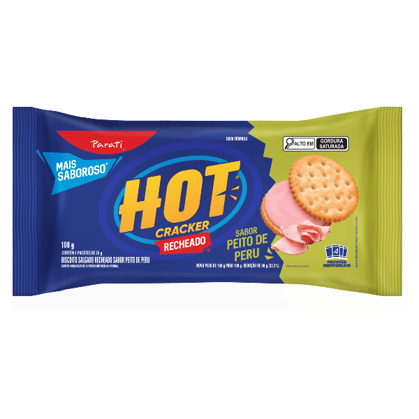 Biscoito Hot Cracker Parati 100g Peito de Peru