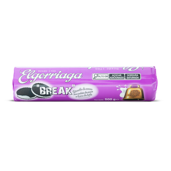 Biscoito Importado Espanhol Elgorriaga 500g Break Cacau com Creme