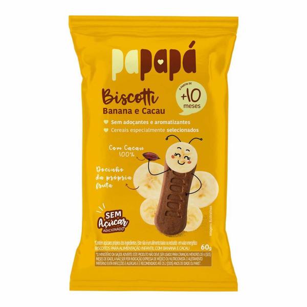 Biscoito Inf Papapa 60g Banana e Cacau