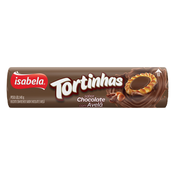 Biscoito Isabela Tortinhas 140g Chocolate Avelã