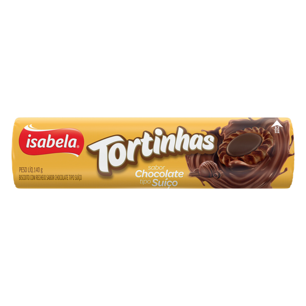 Biscoito Isabela Tortinhas 140g Chocolate Suiço