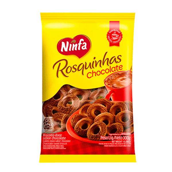 Biscoito Ninfa 300g Rosca Chocolate