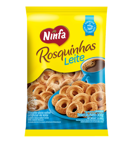Biscoito Ninfa 300g Rosca Leite