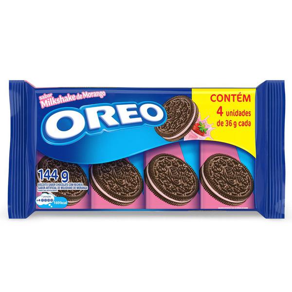 Biscoito Oreo Multipack 144g Milk Shake de Morango