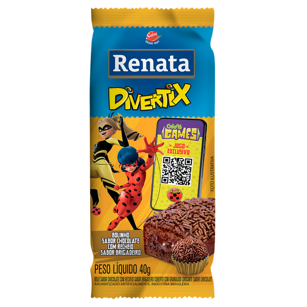 Bolinho Renata 40g Brigadeiro Recheio