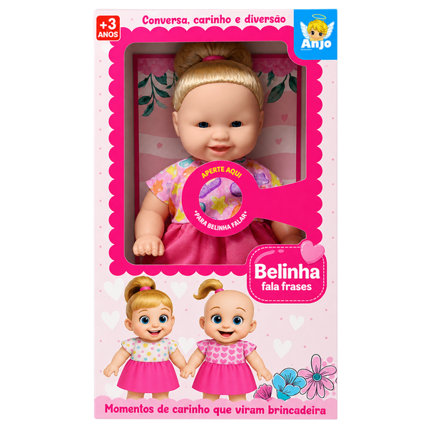 Boneca Belinha Fala Frases Brinquedo Anjo