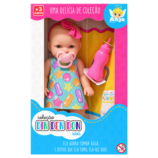 Boneca Coleção Din Den Din Xixi Brinquedo Anjo