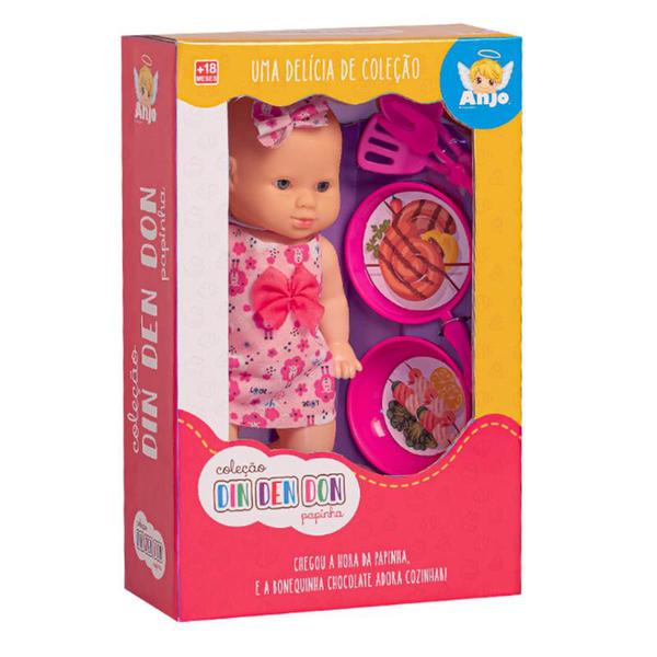 Boneca Coleção Din Den Don Papinha Brinquedo Anjo