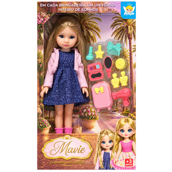 Boneca Mavie Pequenos Encantos Viagem Brinquedo Anjo