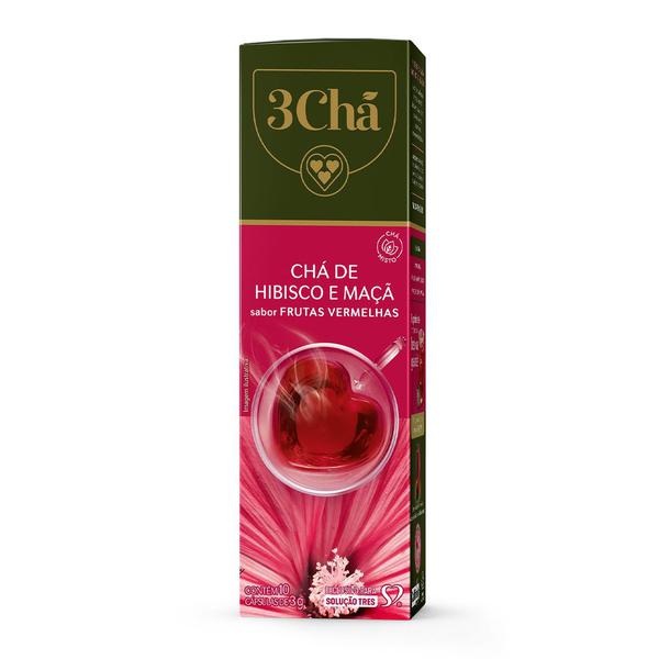 Cápsula Três Corações C/10 Chá de Hibisco e Maça