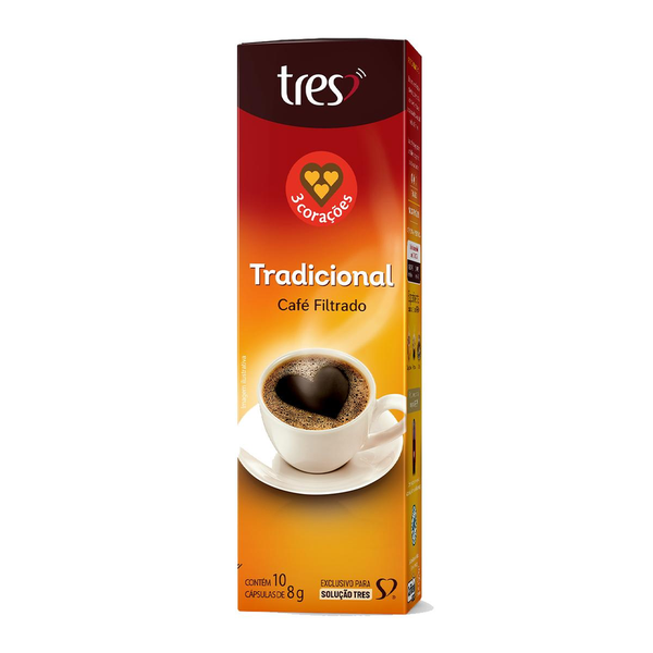 Cápsula Três Corações C/10 Coado Clássico
