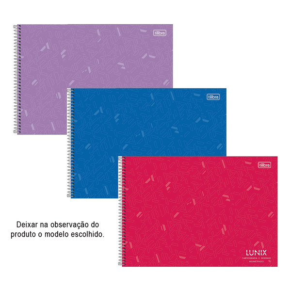 Caderno Cartografia Tilibra Capa Dura Lunix milimetrado 60 folhas
