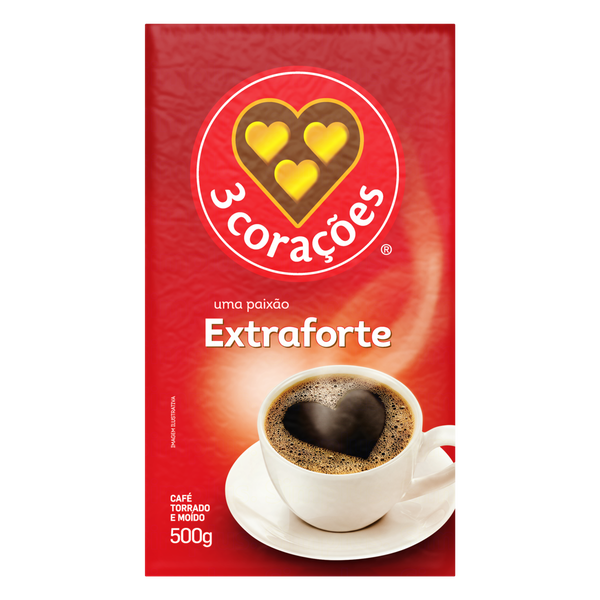 Café 3 Corações Vácuo 500g Extra Forte