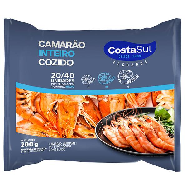 Camarão Costa Sul 200g Vannamei Inteiro
