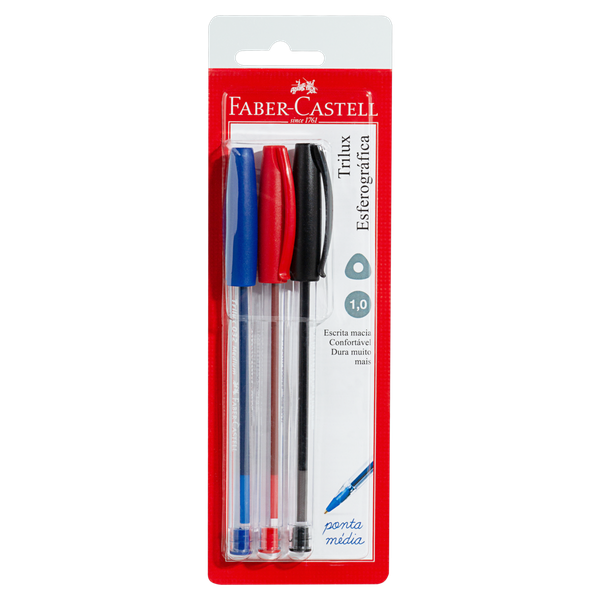Caneta Faber Castell Trilux C/3