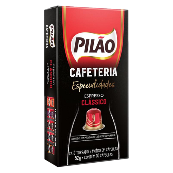 Capsula Nespresso Pilão 52g Cx C/10 Cafeteria Clássico