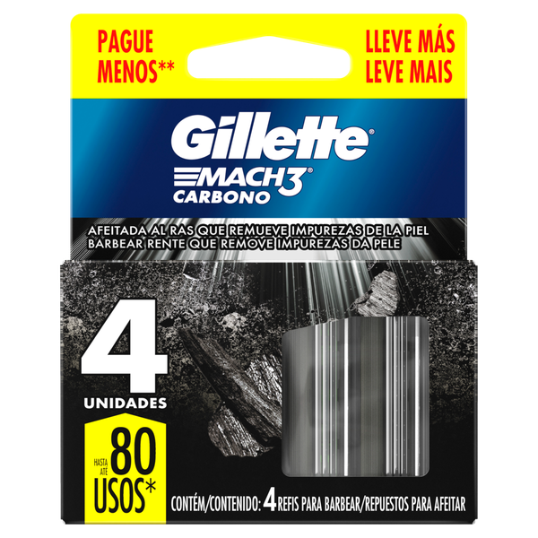 Carga Gillette Mach 3 CarbonoC/4