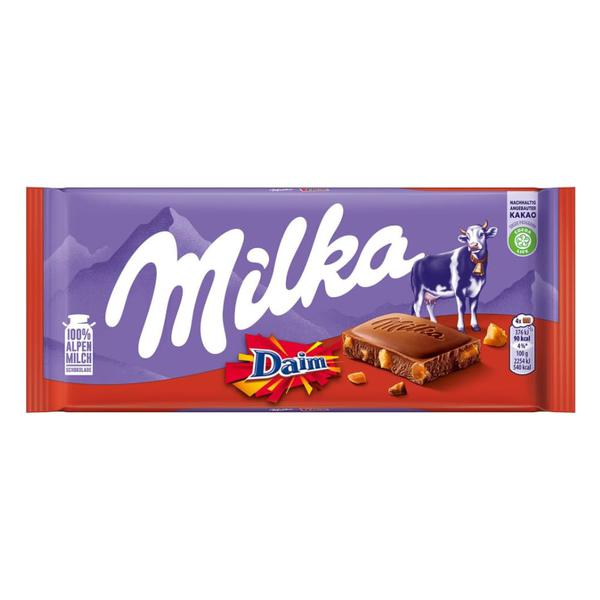 Choc Barra Milka 100g Daim Ao Leite