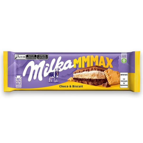 Chocolate Barra Milka 300g Choco e Biscuit