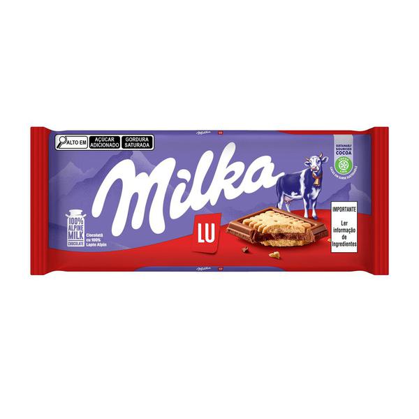 Chocolate Barra Milka 87g Lu