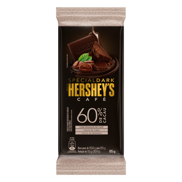 Chocolate em Barra Hershey s Dark 85g Café