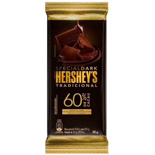 Chocolate em Barra Hershey s Dark 85g Tradicional