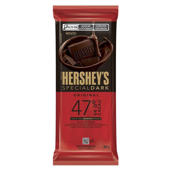 Chocolate em Barra Hersheys 80g Dark 47% Original