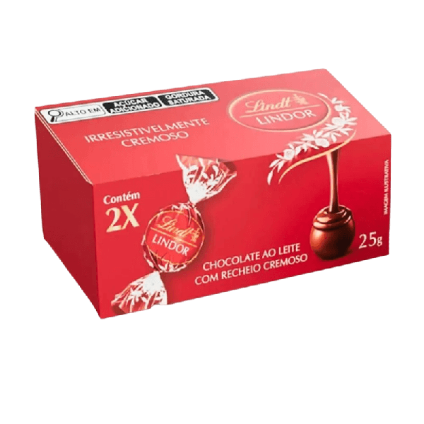 Chocolate Importado Lindt Lindor Bombom Duo 25g Ao Leite