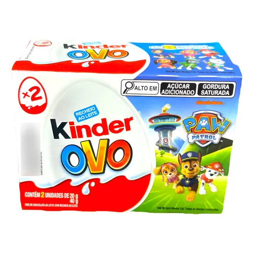 Chocolate Kinder Ovo 40g C/2 Patrulha