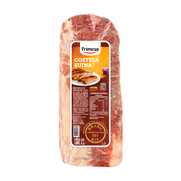Costela Suína S/Pele kg Frimesa Congelada