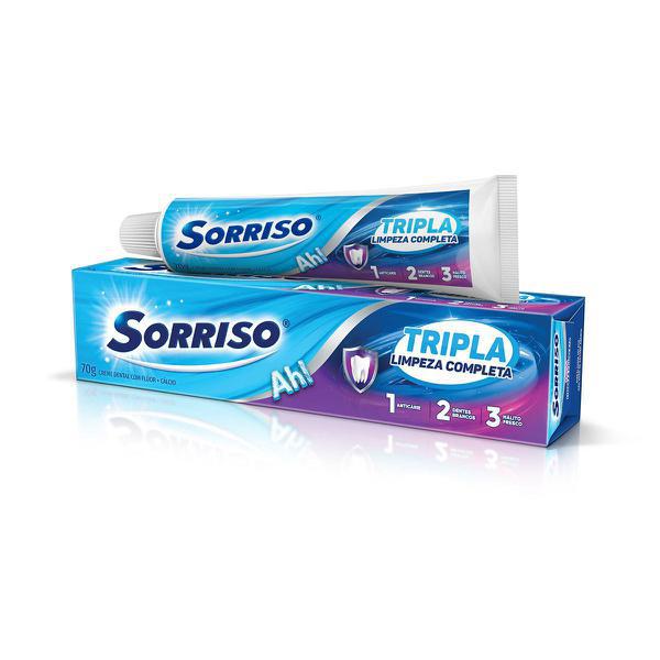 Creme Dental Sorriso 70g Limpeza Completa