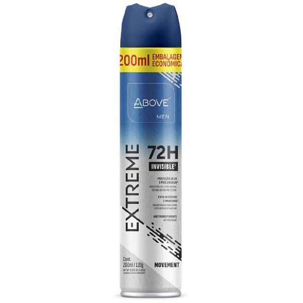 Desodorante Aerosol ABOVE 200ml Extreme Moviment 72h