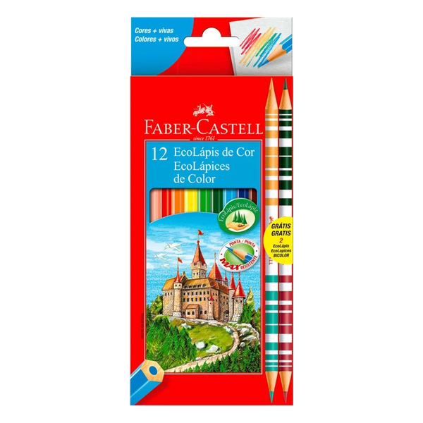 Ecolapis Cor Faber Castell 10 + 2 Bicolor