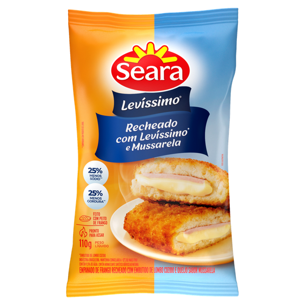 Empanado Frango Seara 110g Levíssimo e Mussarela