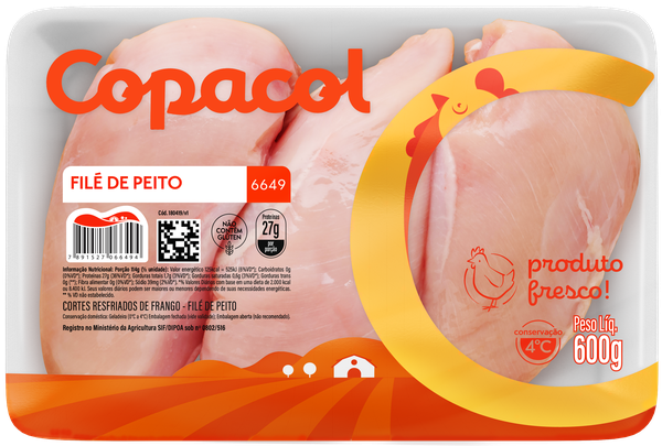 Filé de Peito Frango Copacol Resfriado 600g
