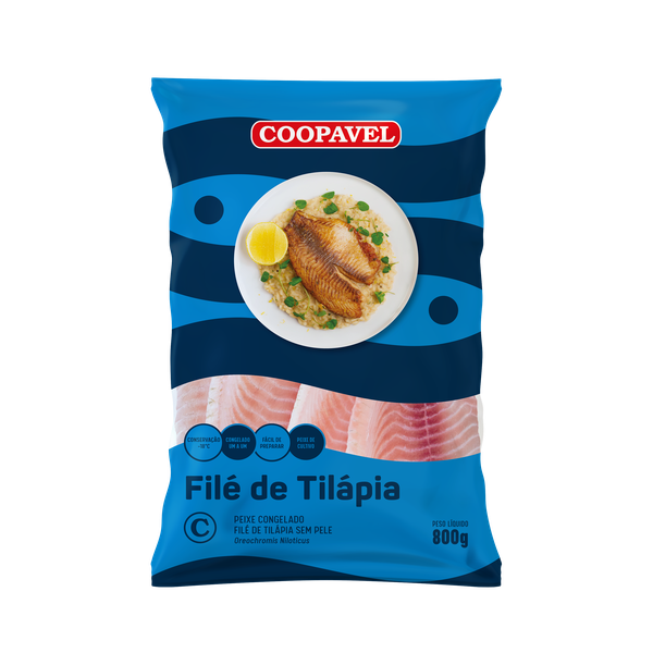 Filé Tilápia Coopavel Pacote/Congelado 800g