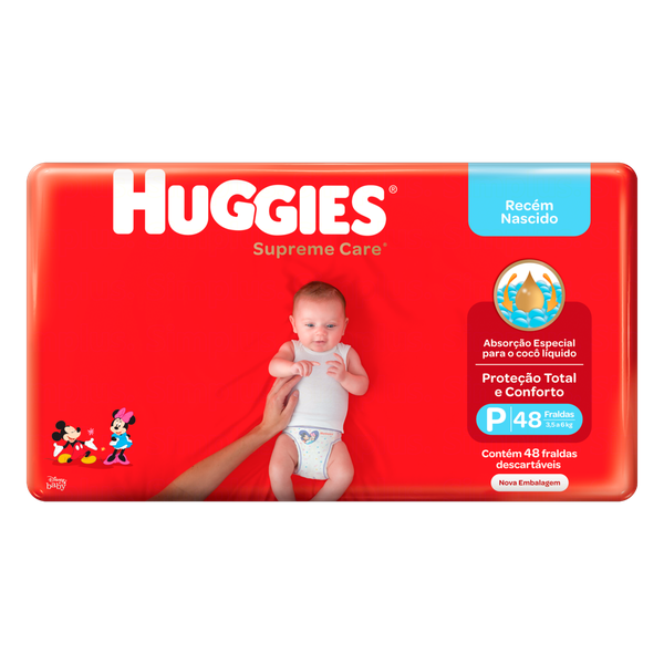Fralda Huggies Supreme Mega C/48 Pequena