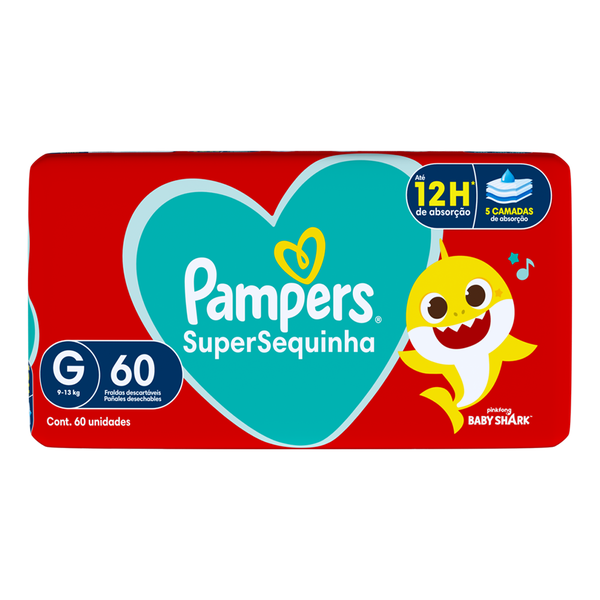 Fraldas Descartáveis Pampers Super Sequinha C/60 Grande