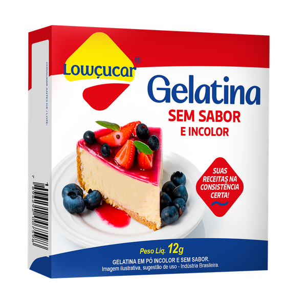Gelatina Lowçucar Zero 12g Sem Sabor
